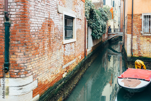 Canal in Venice Italy. Venice postcard.