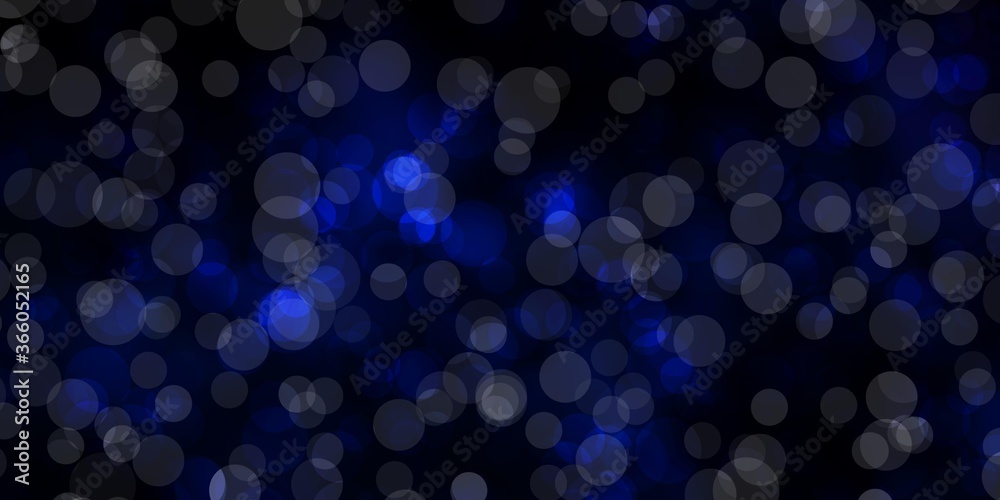 Dark BLUE vector texture with disks. Abstract decorative design in gradient style with bubbles. Design for posters, banners. Dark BLUE vector texture with disks. Abstract decorative design in gradient style with bubbles. Design for posters, banners.