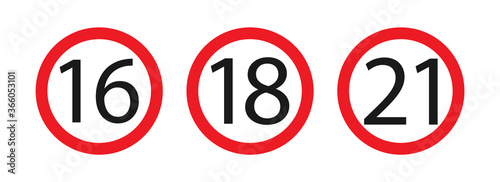 Number 16 in red circle. Number 18 in red circle. Number 21 in red circle
