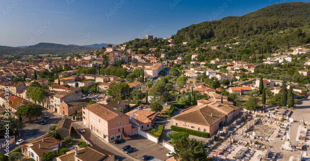 Panoramic view of a city, cuers, var