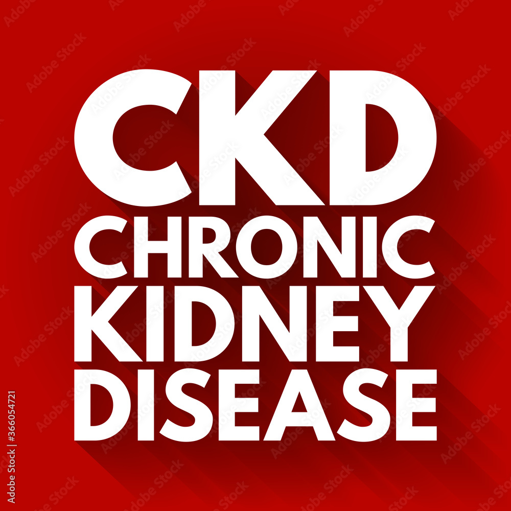 Naklejka premium CKD - Chronic Kidney Disease acronym, medical concept background