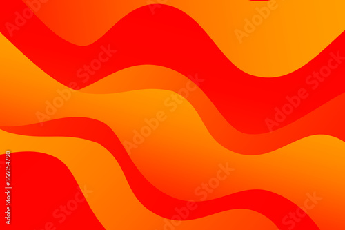 Burn. Fire. Flame. Abstract orange and red wavy background with curve lines.