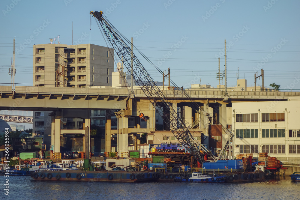 cranes in harbor industry