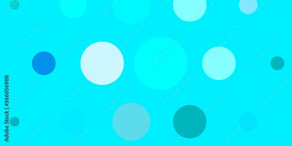 Dark BLUE vector background with bubbles. Illustration with set of shining colorful abstract spheres. Design for posters, banners.
