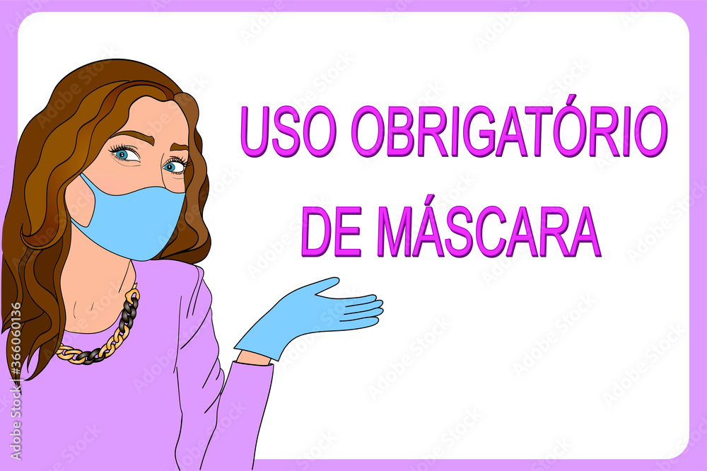 Poster with Portuguese text. Translation: Poster with Portuguese text. Translation: