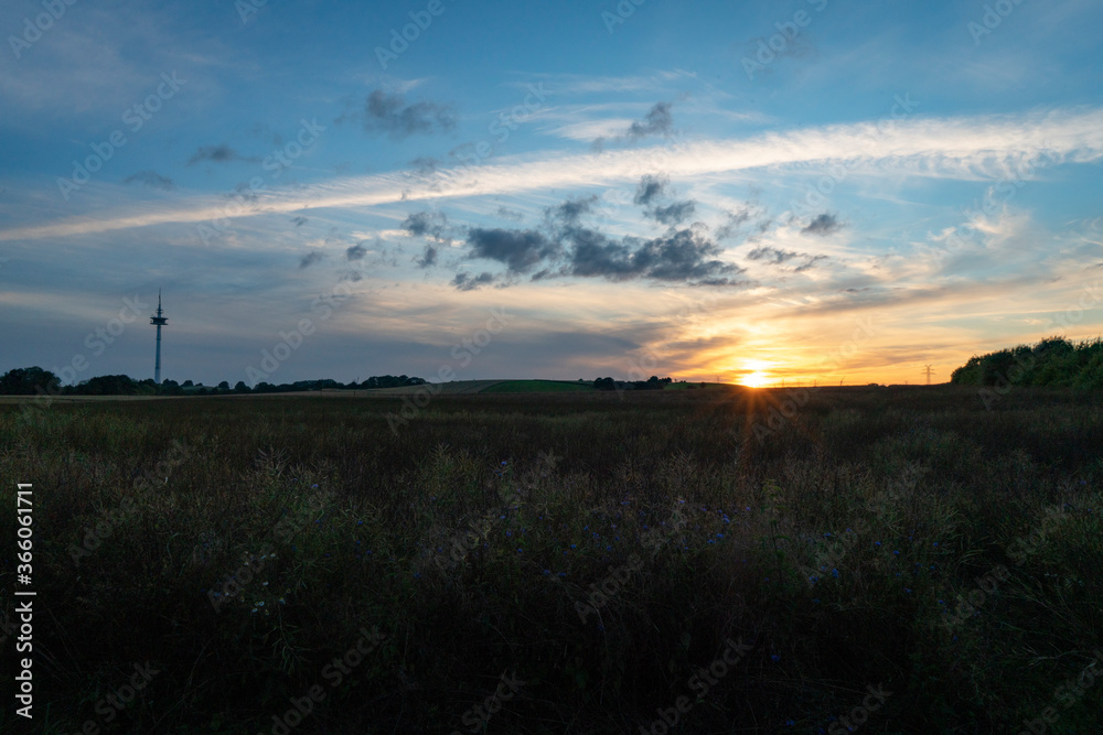 Sonnenuntergang in Ostholstein bei Bad Schwartau