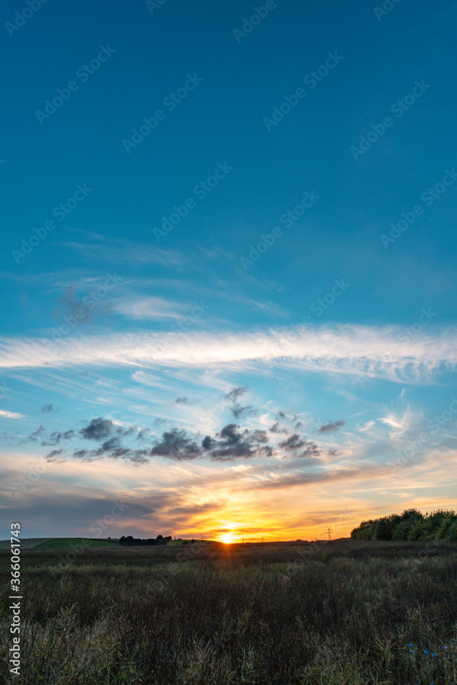 Sonnenuntergang in Ostholstein bei Bad Schwartau