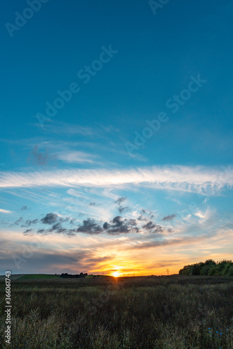 Sonnenuntergang in Ostholstein bei Bad Schwartau