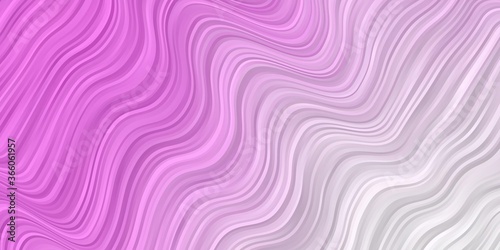 Light Pink vector template with lines. Colorful illustration, which consists of curves. Pattern for ads, commercials.
