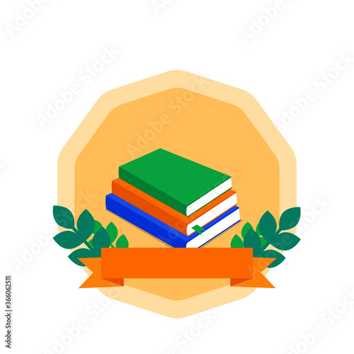 This is an illustration of a book for International Literacy Day and  Back to School.