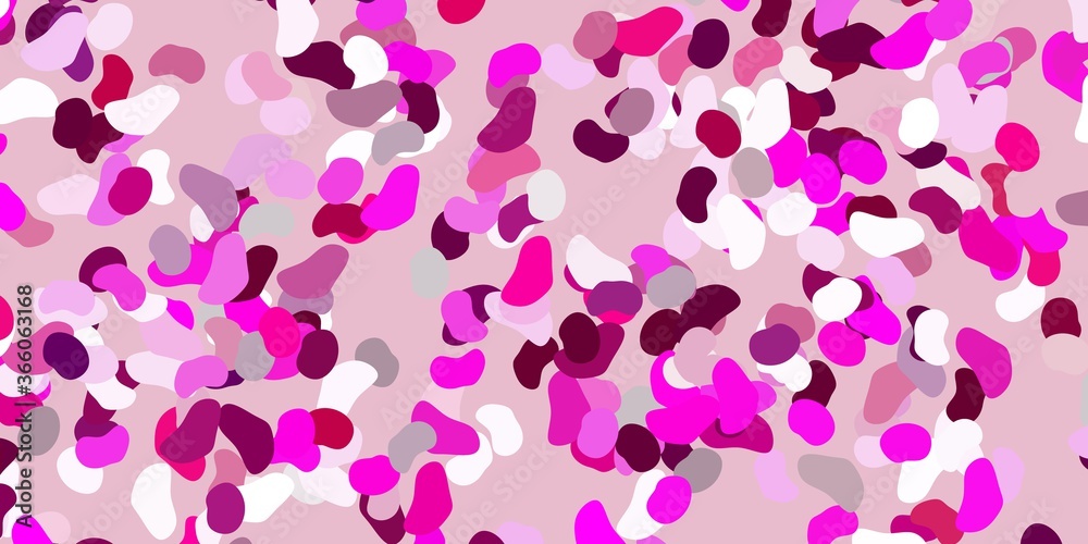 Light pink vector backdrop with chaotic shapes.