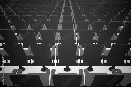 Fotografia Empty concert hall, no visitors event 3D illustration
