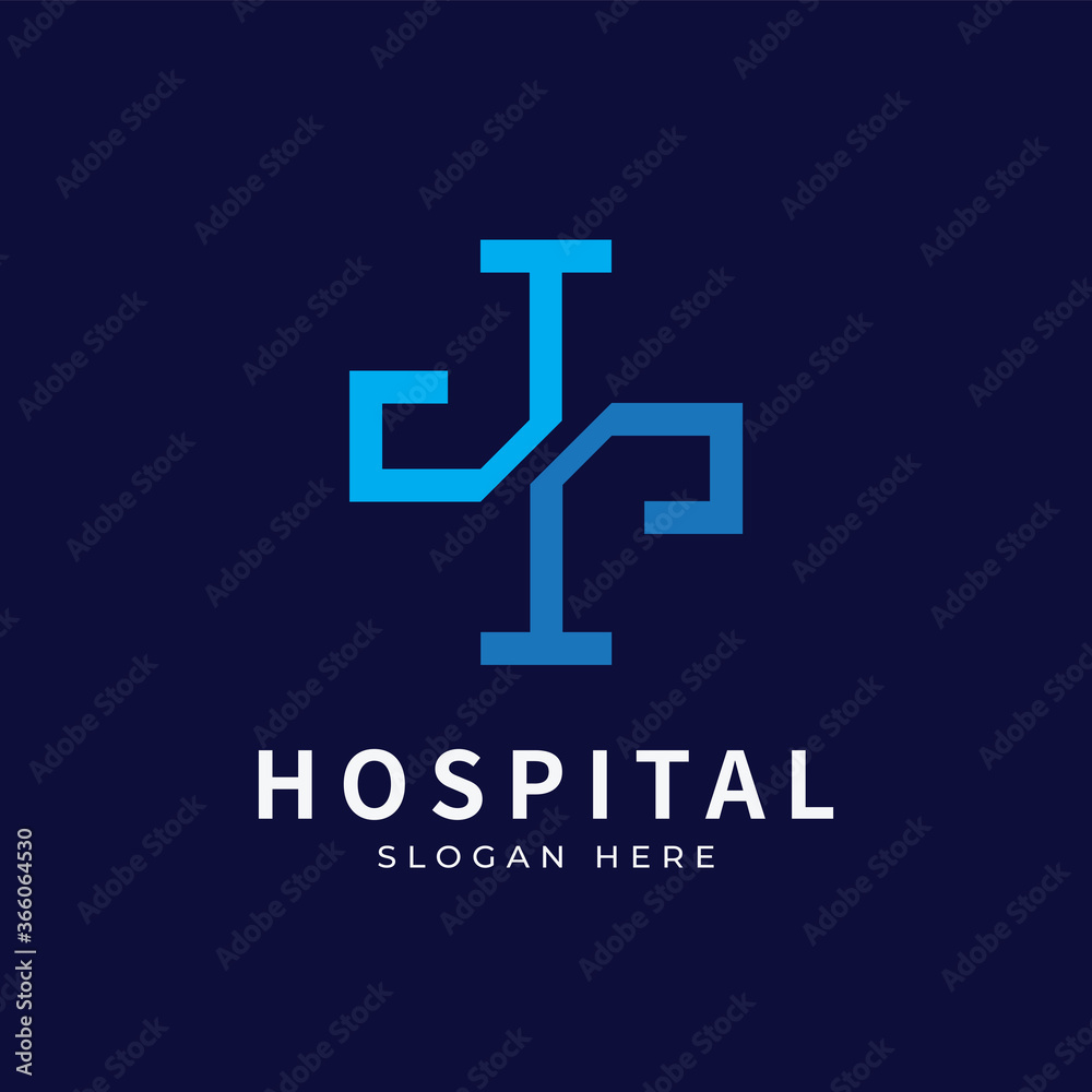 Fototapeta premium Health logo with initial letter T T, T T, T T logo designs concept. Medical health-care logo designs template.