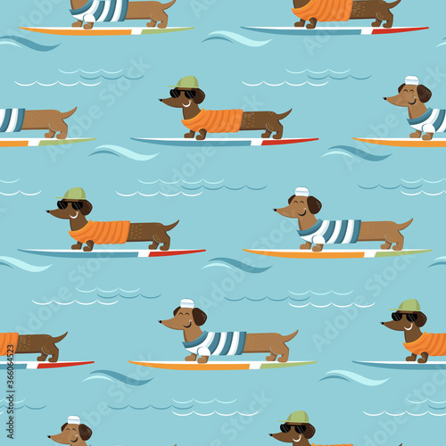 Dachshund vacation pattern