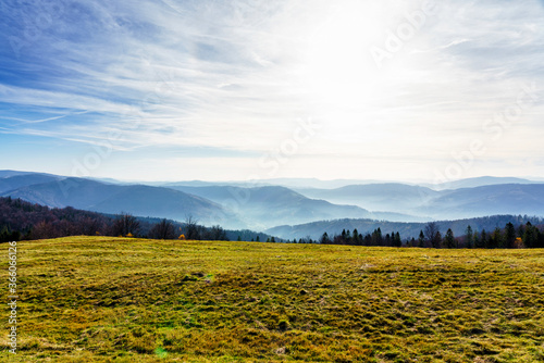 Fototapeta Naklejka Na Ścianę i Meble -  Foliage colors in Polish Beskidy mountains, Beskid Slaski, Poland