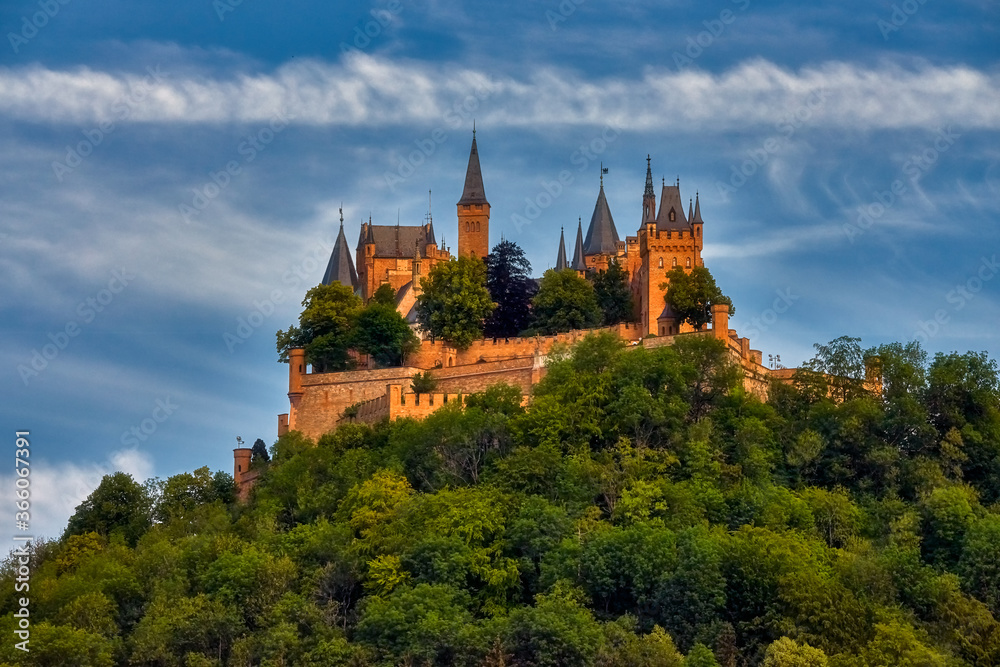 Hohenzollern Castle, Germany - the seat of the former ruling German Hohenzollern dynasty from Swabia