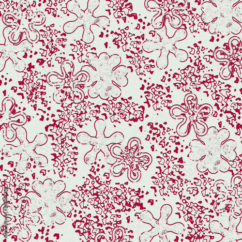 Seamless abstract floral pattern design illustration for background and wallpaper, fabric, christmas
