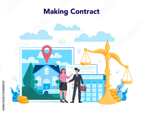 Qualified real estate agent or realtor concept. Realtor assistance