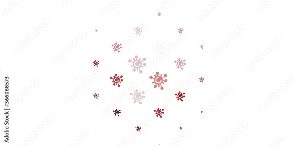 Light Pink, Red vector texture with disease symbols.