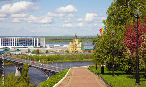 View of spring Nizhny Novgorod from the embankment