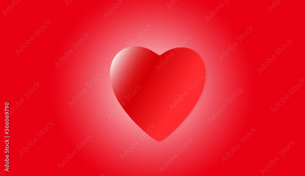 red heart abstract background.heart illustration.