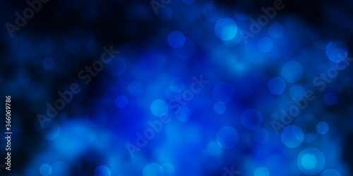 Dark BLUE vector background with spots. Abstract illustration with colorful spots in nature style. Design for posters, banners.