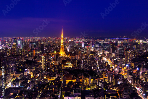night view of Tokyo city © pixtawan