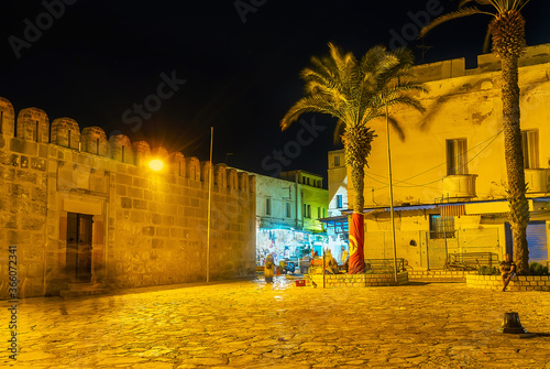 The evening Martyrs square, Sousse, Tunisia photo