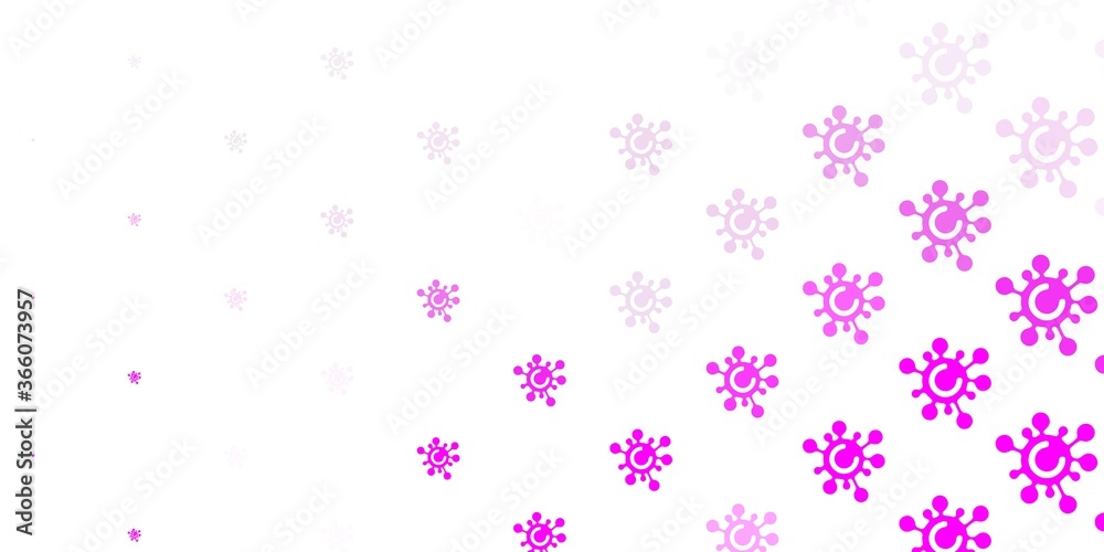 Light Purple, Pink vector texture with disease symbols.