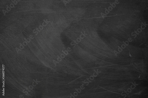 Texture of chalk rubbed out on blackboard or chalkboard background. School education, dark wall backdrop or learning concept.