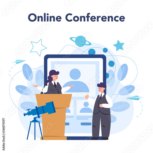 Astronomy and astronomer online service or platform. Professional