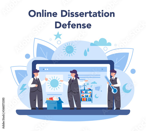Meteorologist online service or platform. Weather forecaster studying
