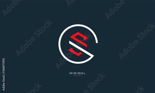 Alphabet letter icon logo GS or SG