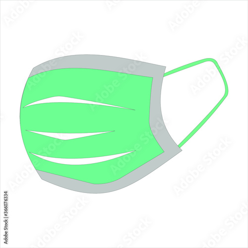 breathing medical respiratory mask. Hospital or pollution protect face masking.