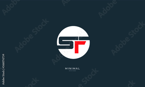 Alphabet letter icon logo SF