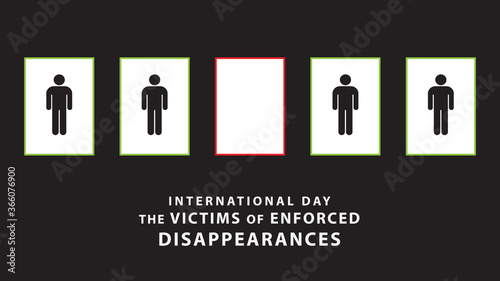 International Day of the Victims of Enforced Disappearances. Vector illustration