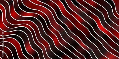 Dark Red vector background with curved lines. Brand new colorful illustration with bent lines. Best design for your posters, banners.