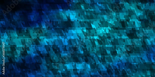 Dark BLUE vector pattern with lines  triangles.