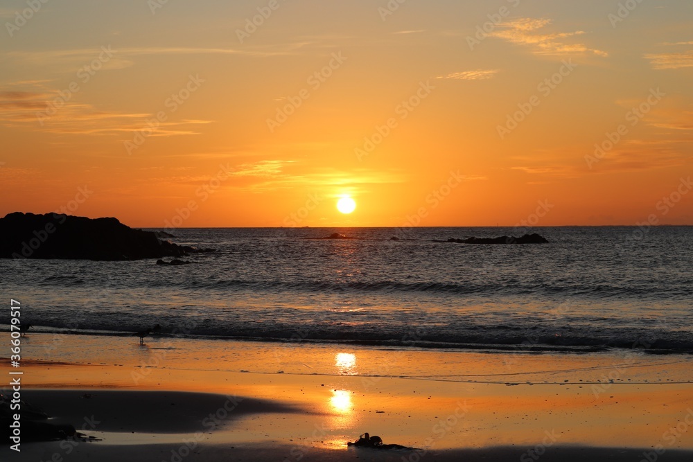 Sunset on the beach, Outer Hebrides, Scotland