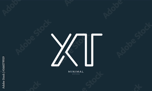 Alphabet letter icon logo XT