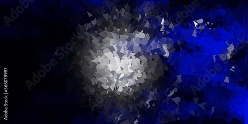 Dark blue vector abstract triangle texture.