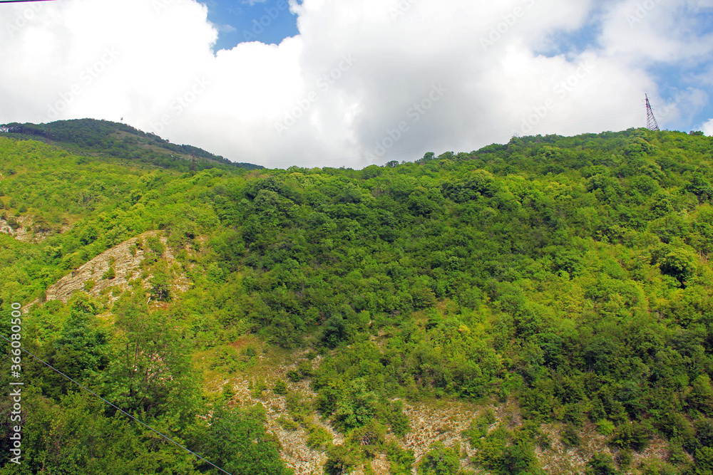 Fototapeta premium landscape with green hills