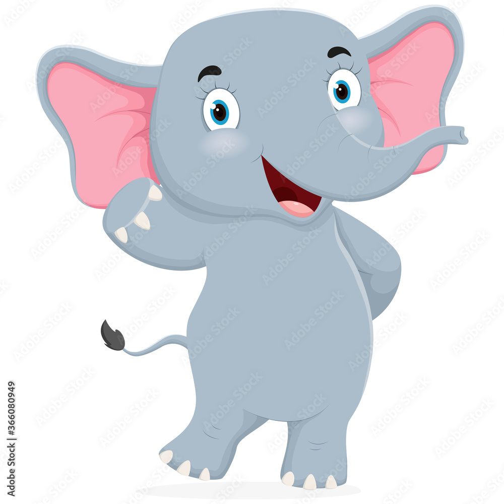 Elephant cartoon isolated on white background Elephant cartoon isolated on white background