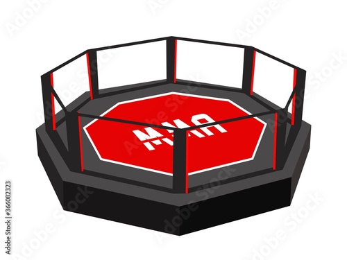 Mixed martial arts ring for championship fight