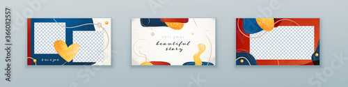 Liquid abstract banner design. Fluid Vector shaped background. Modern Graphic Template Banner pattern for social media header and post image