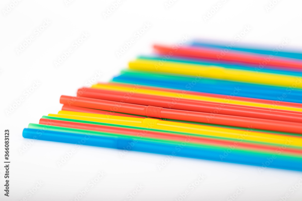 Colorful cocktail straws on the white background. Colorful cocktail straws on the white background.