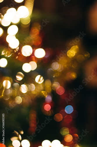Defocused christmas lights, warm ambiance