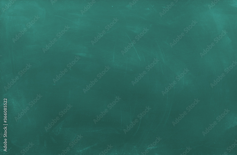 Naklejka premium Texture of chalk on green blackboard or chalkboard background. School education board, dark wall backdrop or learning concept.