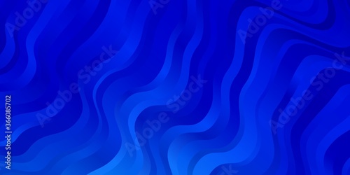 Light BLUE vector backdrop with bent lines. Colorful abstract illustration with gradient curves. Pattern for commercials, ads.