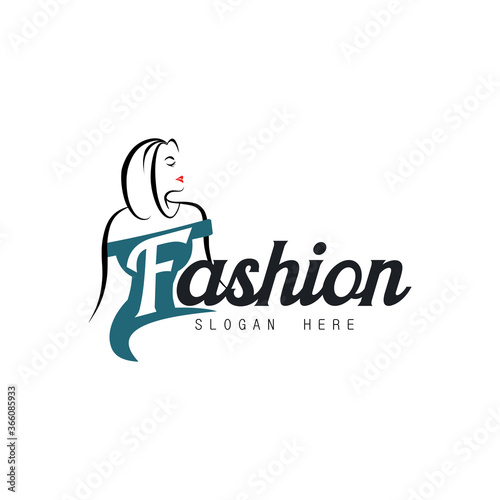 woman fashion logo template
